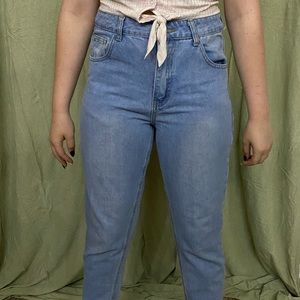 Light Denim Mom Jeans